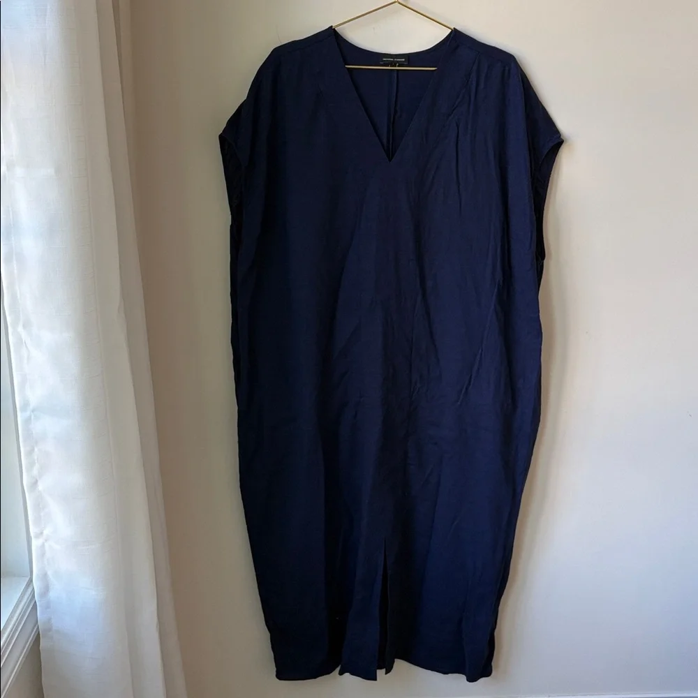 Universal Standard Cabana Caftan Dress Linen Blend Boho Lagenlook Size L (22-24) - Picture 1 of 10